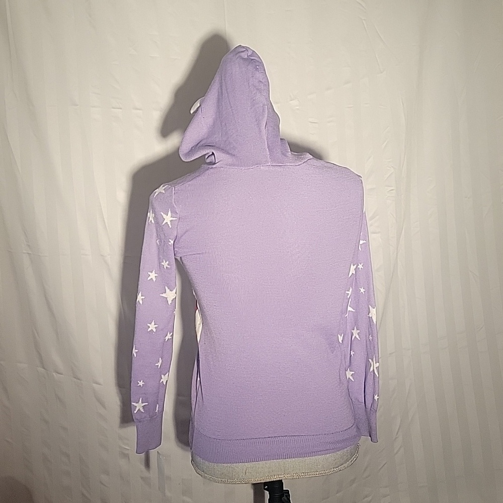Girls Unicorn Holiday Hooded Lavender Sweater, Size: L, NWT - Picture 6 of 9